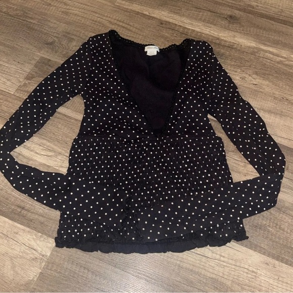 Urban Outfitters Tops - Urban Outfitters Black and White Polka Dot Blouse